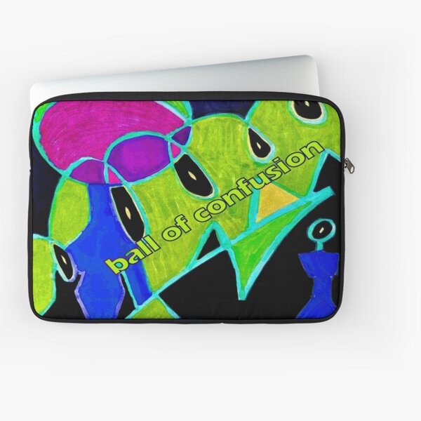 Ball of Confusion in Green Laptop Sleeve
