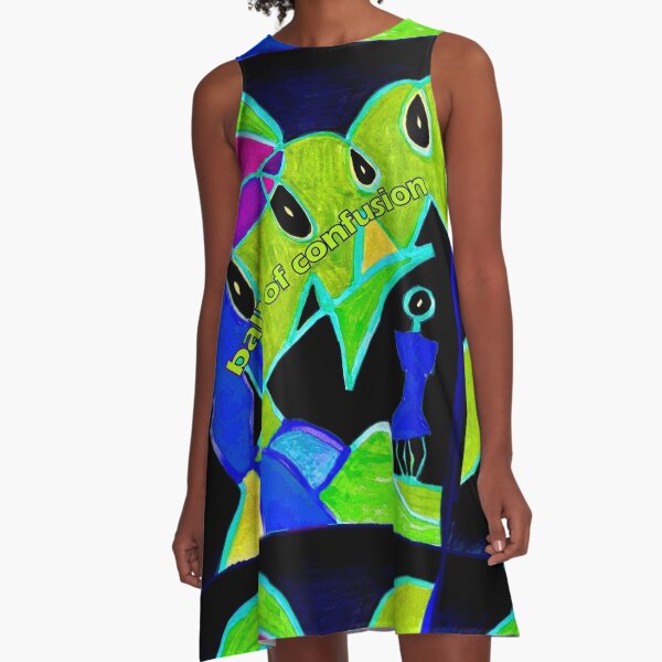 Ball of Confusion in Green A-Line Dress