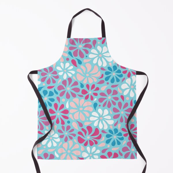Item preview, Swirly Wildflowers Pattern Blue Geometric Flowers designed and sold by RihabPrint.