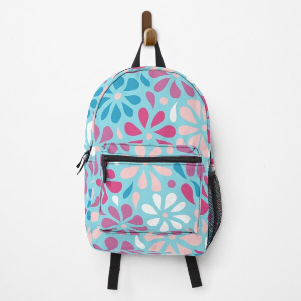Item preview, Swirly Wildflowers Pattern Blue Geometric Flowers designed and sold by RihabPrint.