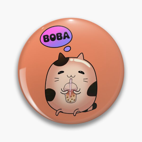 Item preview, Cat drinking boba milk thinking designed and sold by lazarosdesign.