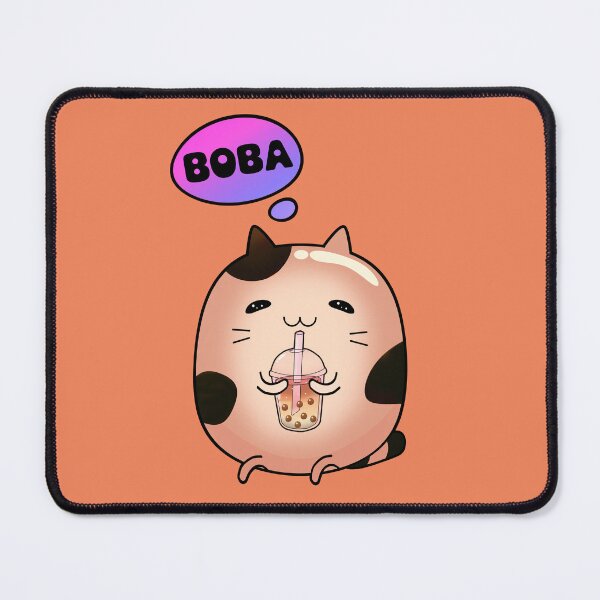Item preview, Cat drinking boba milk thinking designed and sold by lazarosdesign.
