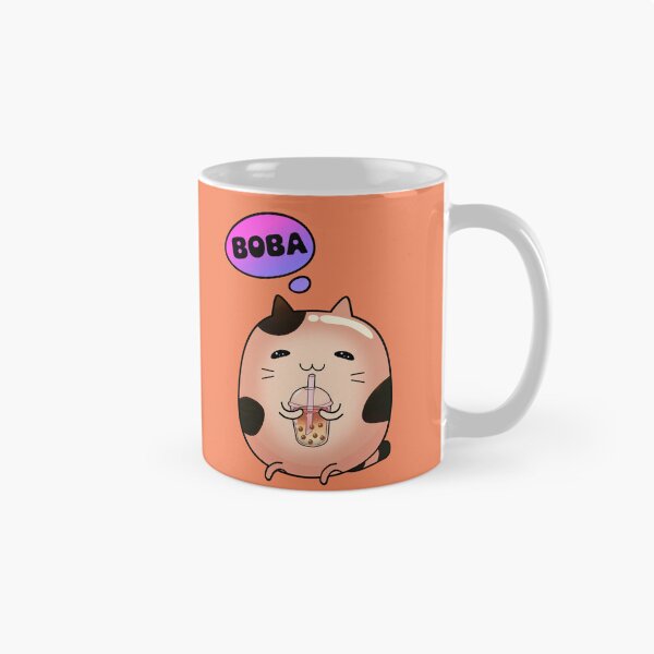 Item preview, Cat drinking boba milk thinking designed and sold by lazarosdesign.