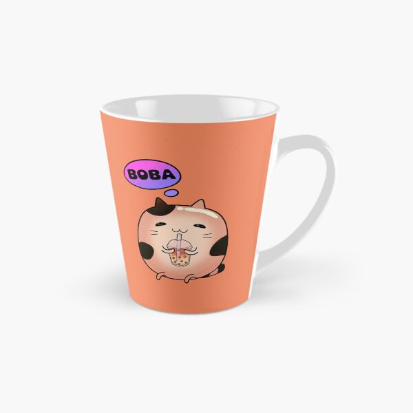 Item preview, Cat drinking boba milk thinking designed and sold by lazarosdesign.