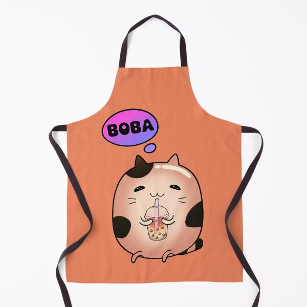 Item preview, Cat drinking boba milk thinking designed and sold by lazarosdesign.