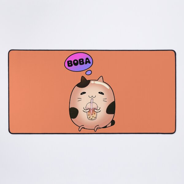Item preview, Cat drinking boba milk thinking designed and sold by lazarosdesign.