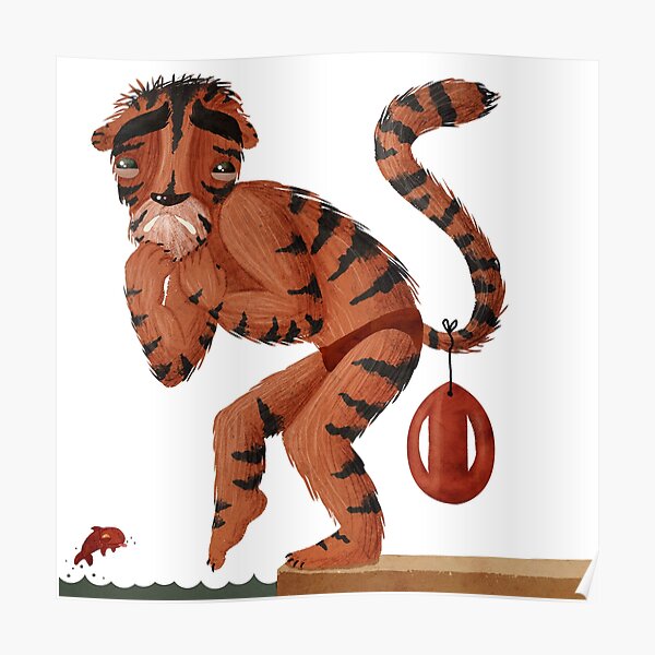 Freezing Tiger Lifeguard Poster