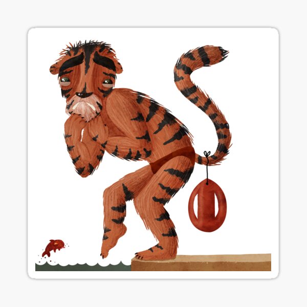 Freezing Tiger Lifeguard Sticker