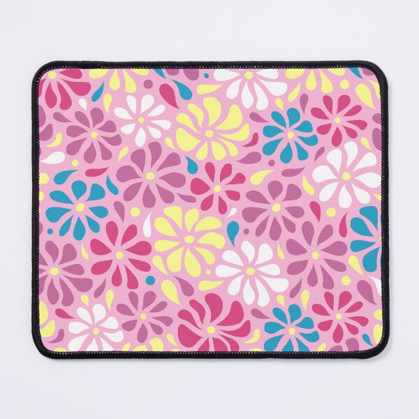 Item preview, Swirly Wildflowers Pattern Pink Geometric Flowers designed and sold by RihabPrint.
