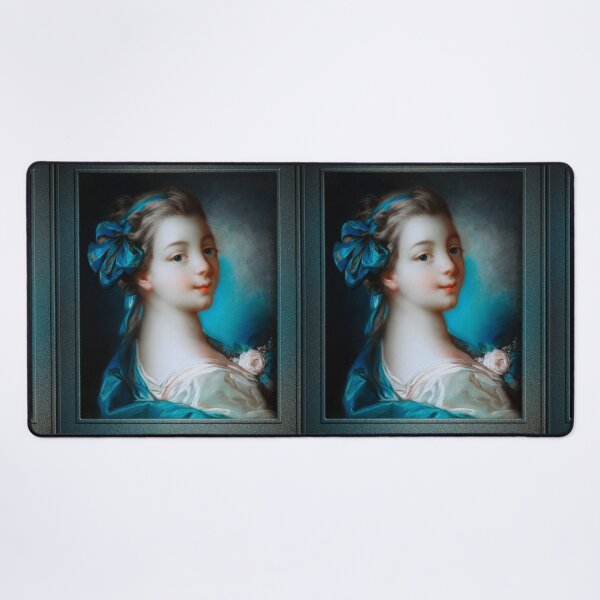 Young Girl by François Boucher Remastered Xzendor7 Classical Art Old Masters Reproductions Desk Mat