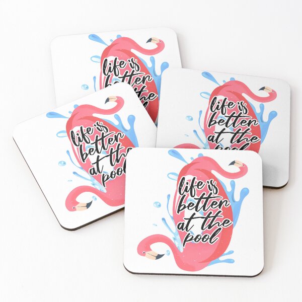 Item preview, Cute Inflatable Flamingo, Tropical Inflatable Pool, Life Is Better At The Pool, Flamingo Pool Float, Funny Swimming Quote designed and sold by Quotesigner.