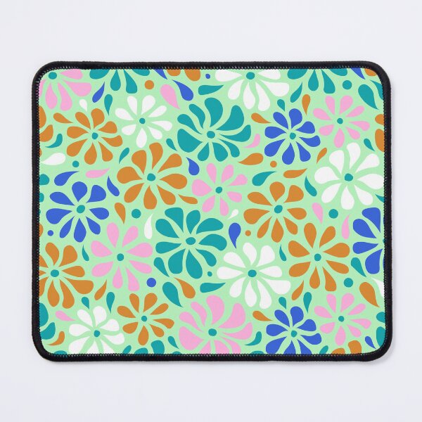 Item preview, Swirly Wildflowers Pattern Green Geometric Flowers designed and sold by RihabPrint.