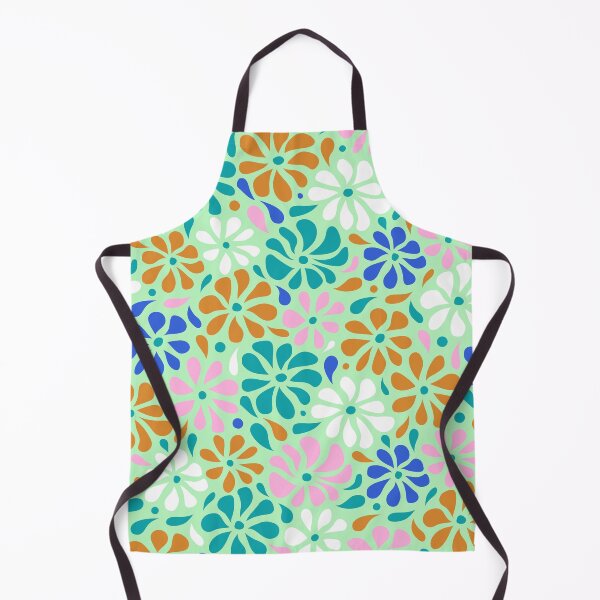 Item preview, Swirly Wildflowers Pattern Green Geometric Flowers designed and sold by RihabPrint.