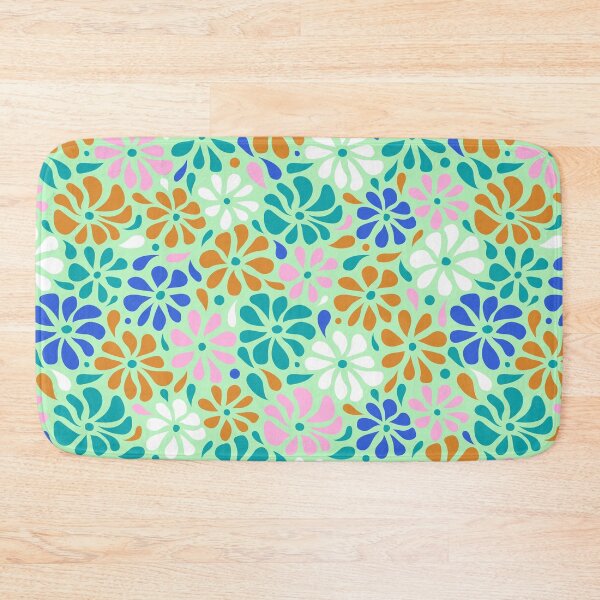 Item preview, Swirly Wildflowers Pattern Green Geometric Flowers designed and sold by RihabPrint.