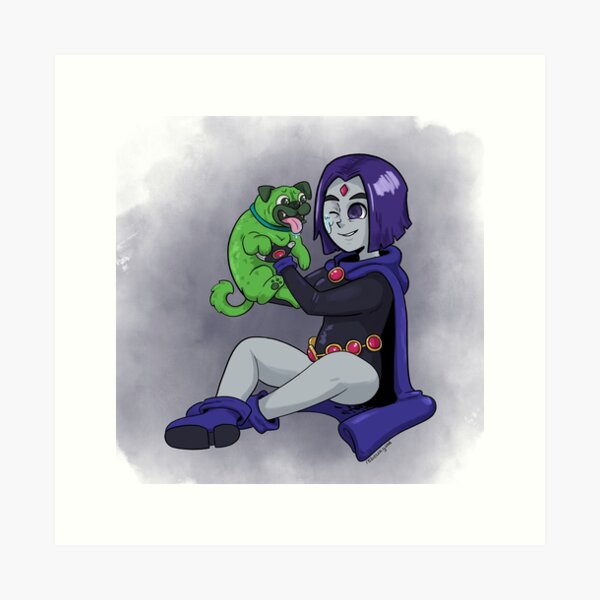 Raven and Beast Boy  Art Print