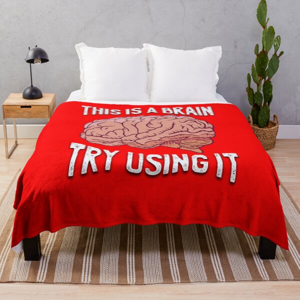 Item preview, Funny Sarcastic Saying This Is A Brain Try Using It designed and sold by fantasticdesign.
