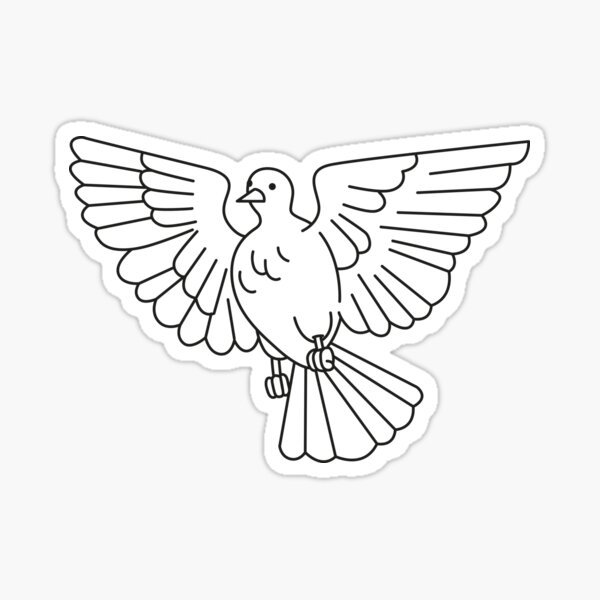 Dove icon black white flat handdrawn outline Vectors graphic art designs in  editable .ai .eps .svg .cdr format free and easy download unlimit id:6921015