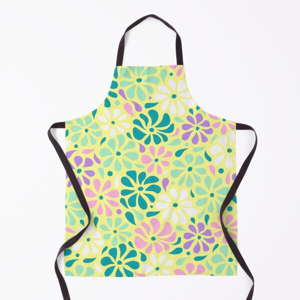 Item preview, Swirly Wildflowers Pattern Yellow Geometric Flowers designed and sold by RihabPrint.