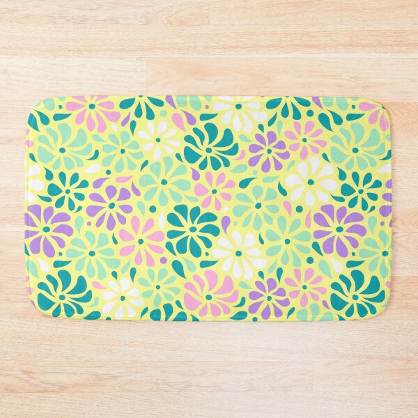 Item preview, Swirly Wildflowers Pattern Yellow Geometric Flowers designed and sold by RihabPrint.