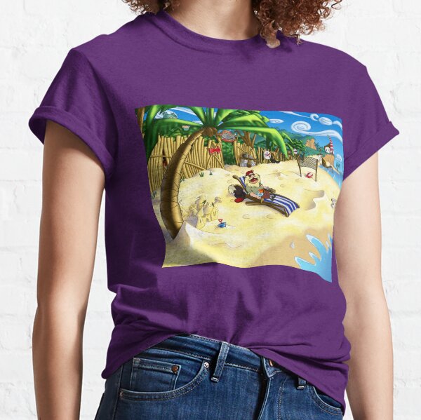 Brimstone Beach Club (South Beach, Monkey Island Digital Illustration) Classic T-Shirt