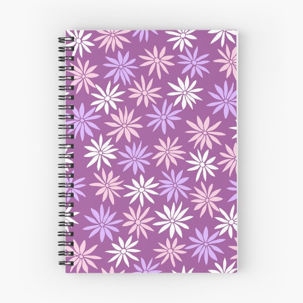 Item preview, Purple Swirly Botanical Wildflowers Pattern designed and sold by RihabPrint.