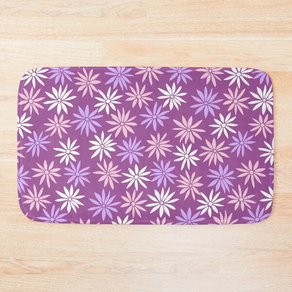 Item preview, Purple Swirly Botanical Wildflowers Pattern designed and sold by RihabPrint.
