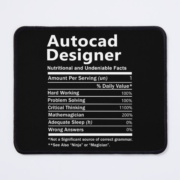 Item preview, Autocad Designer  T Shirt - Nutrition Factors Job Gift Item Tee designed and sold by wardorion9.