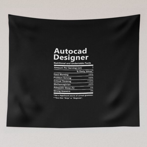Item preview, Autocad Designer  T Shirt - Nutrition Factors Job Gift Item Tee designed and sold by wardorion9.
