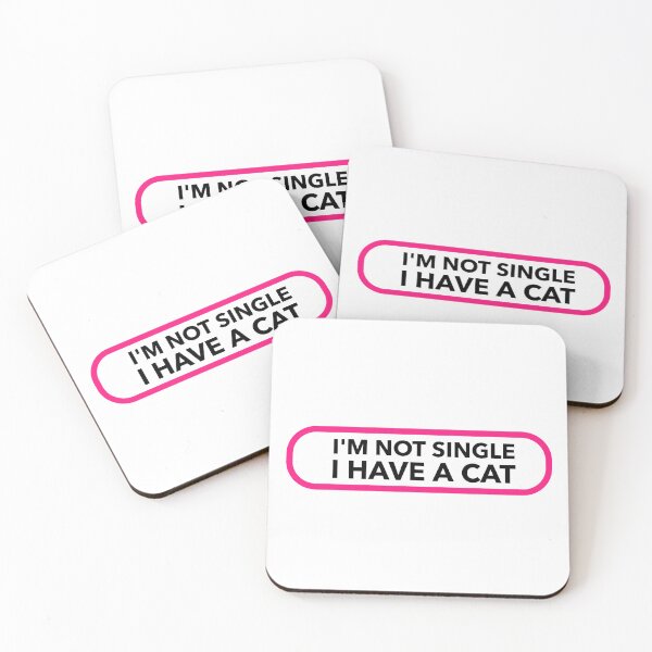 Item preview, I'M NOT SINGLE I HAVE A CAT. FUNNY CAT LOVERS T-SHIRT designed and sold by bestfunonline.