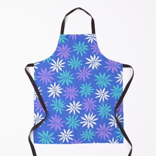 Item preview, Blue Swirly Botanical Wildflowers Pattern designed and sold by RihabPrint.
