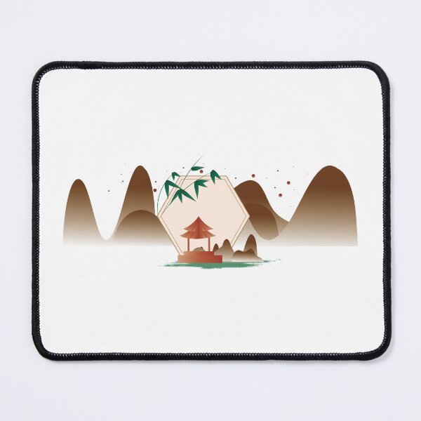 Item preview, Landscape illustrated in China with moutains and bamboo designed and sold by xdashu.