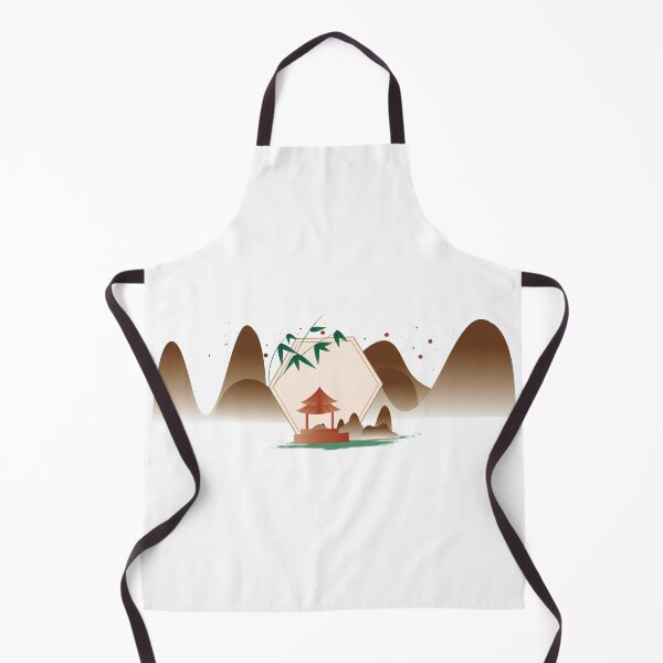 Item preview, Landscape illustrated in China with moutains and bamboo designed and sold by xdashu.