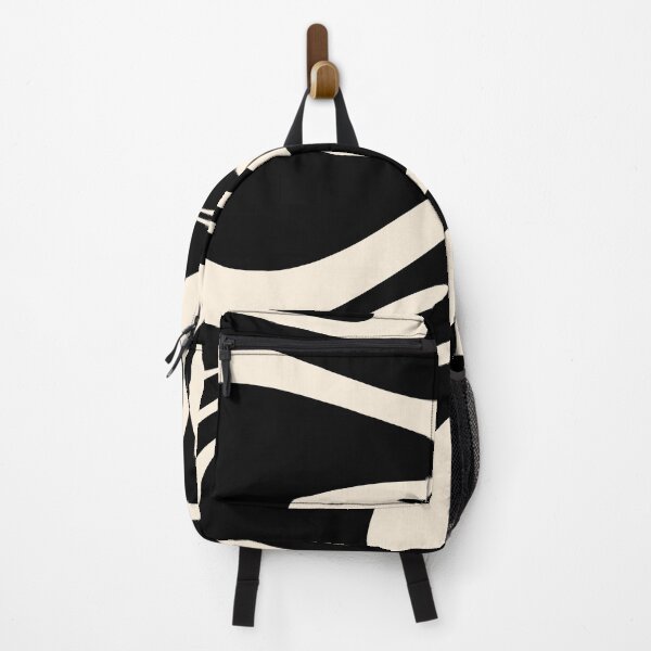 Item preview, Mellow Flow Retro 60s 70s Abstract Pattern in Black and Almond Cream designed and sold by kierkegaard.
