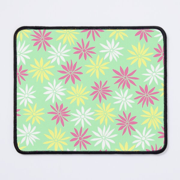 Item preview, Light Green Swirly Botanical Wildflowers Pattern designed and sold by RihabPrint.