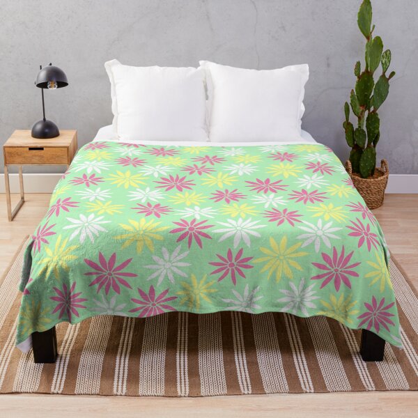 Item preview, Light Green Swirly Botanical Wildflowers Pattern designed and sold by RihabPrint.