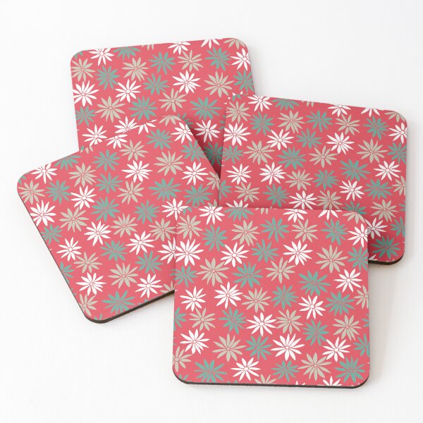 Item preview, Red Swirly Botanical Wildflowers Pattern designed and sold by RihabPrint.
