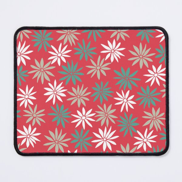 Item preview, Red Swirly Botanical Wildflowers Pattern designed and sold by RihabPrint.