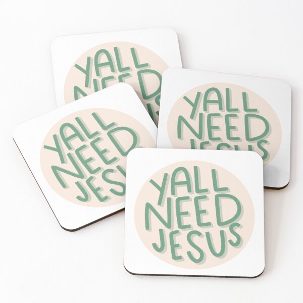 Item preview, Y’all Need Jesus in Green and Cream designed and sold by letteredpaige.