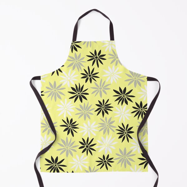 Item preview, Yellow And Black Swirly Botanical Wildflowers Pattern designed and sold by RihabPrint.