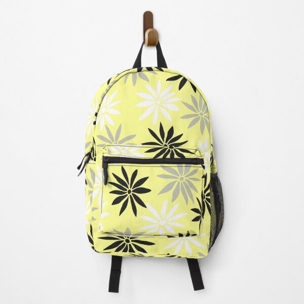 Item preview, Yellow And Black Swirly Botanical Wildflowers Pattern designed and sold by RihabPrint.