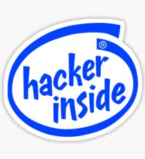 Hacker innerhalb des Logos Sticker