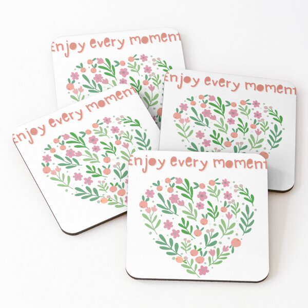 Item preview, Enjoy every moment, inspirational life quote , spring design (colour pallete, color palete) designed and sold by Sanaura.