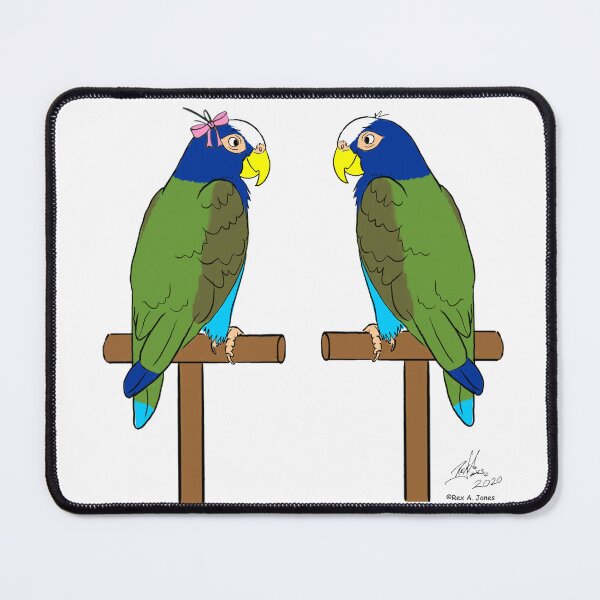 Item preview, Crazy Bird Person with White Capped Pionus designed and sold by Laughing Parrot Studio.