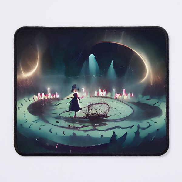 Item preview, The Shadow Witch in the glow of the magic circle designed and sold by ScarletMagi.