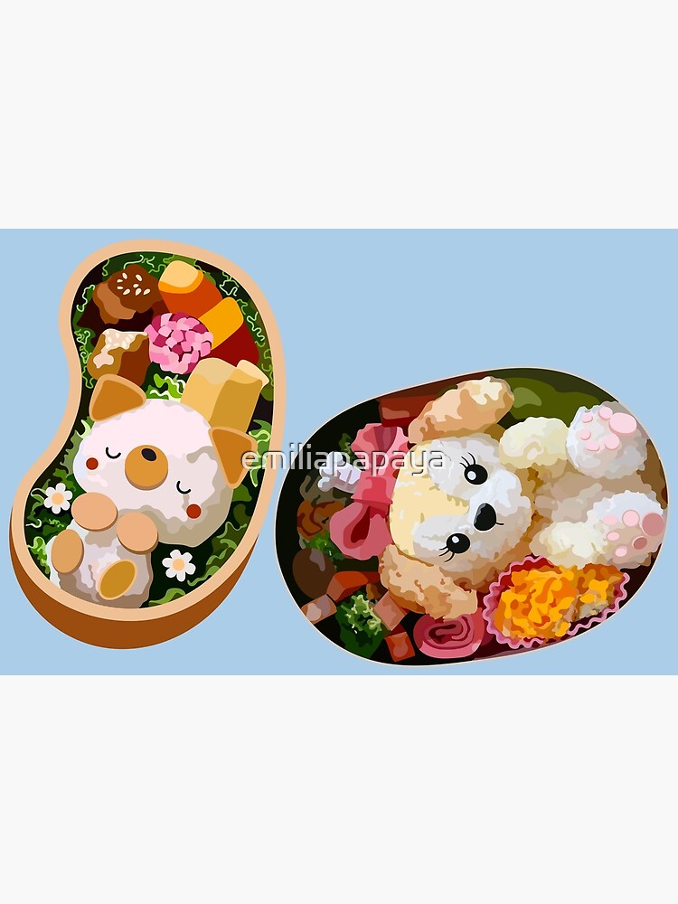 Japanese Kawaii Bento Box Postcard for Sale by nathanielc1991