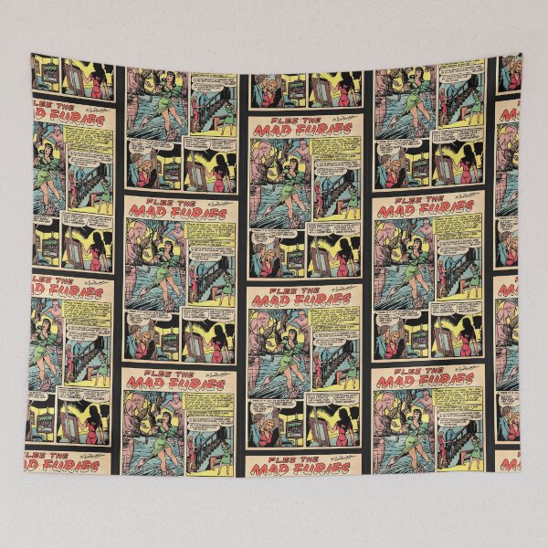 Item preview, Mad Furies Comic Page Horror Sci-Fi Retro Vintage 50s designed and sold by LittleIconShop.