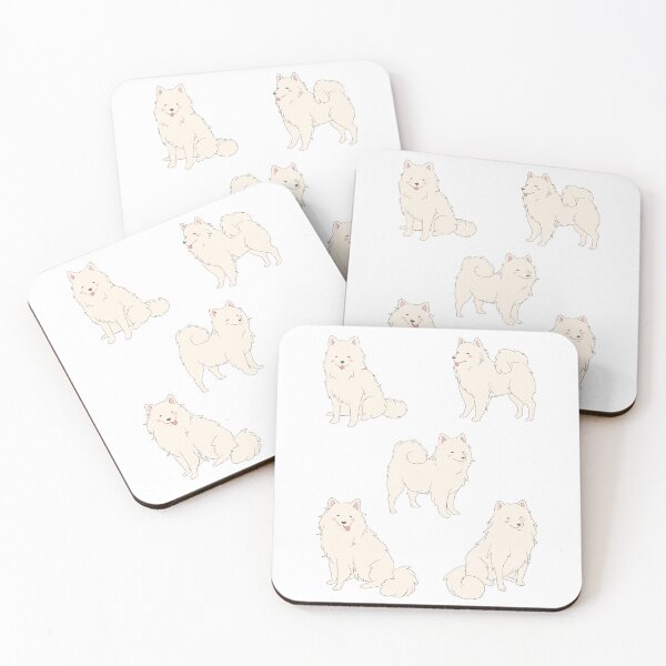 Item preview, Cute Samoyed dog cartoon illustration- 5 Samoyed pack  designed and sold by Yarafantasyart.