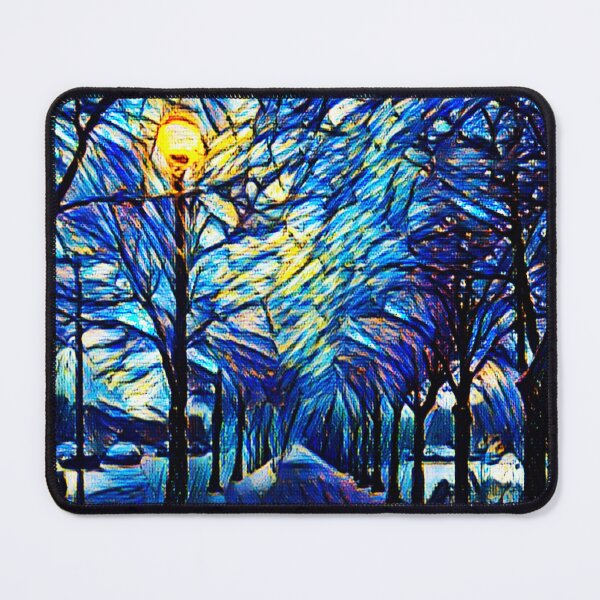 Item preview, Van Gogh Style Snow Trees with Lamp Post designed and sold by Marshmallow-Sky.