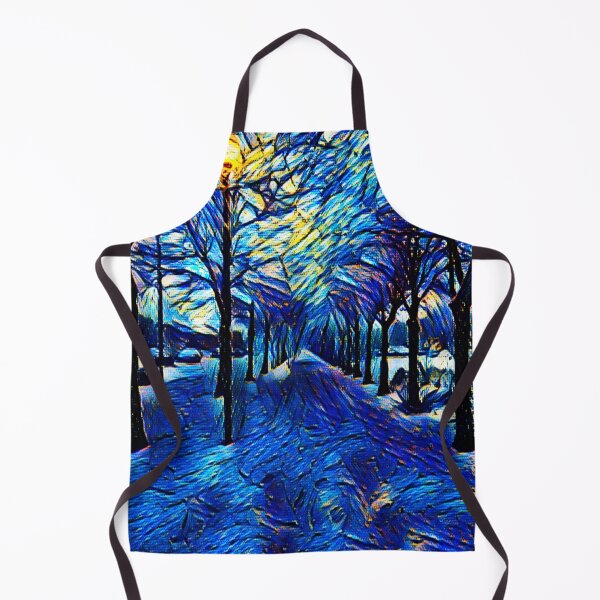 Item preview, Van Gogh Style Snow Trees with Lamp Post designed and sold by Marshmallow-Sky.