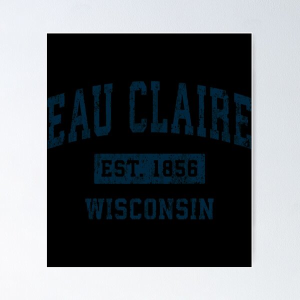 Item preview, Eau Claire Wisconsin Wi Vintage Sports Essential T-Shirt designed and sold by yeseniaval.